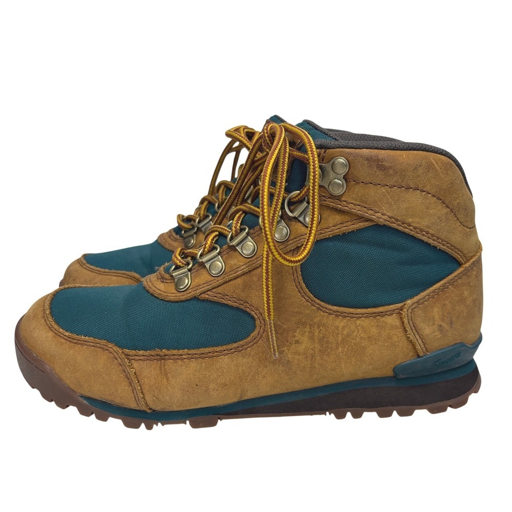 Danner Tan and Teal Lace-Up Women's Boots